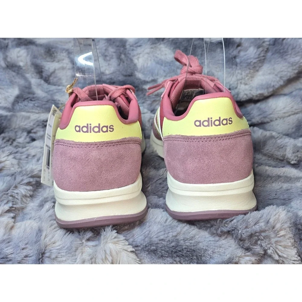 adidas Women's Athletic Shoes Pink with Yellow Accents